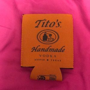 Tito’s vodka koozie
